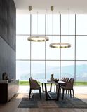 Nova Luce ORLANDO LED Pendelleuchte Messing 23W Warmweiss 180x65cm 86016803