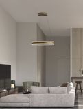 Nova Luce AGOS LED Pendelleuchte Gold 75W Warmweiss 150x60cm dimmbar 9054444