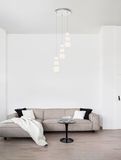 Nova Luce PERLA LED Pendelleuchte Chrom 23W Warmweiss 150x31cm dimmbar 9186919