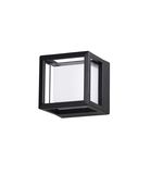 Nova Luce AGOSTO LED Wandleuchte Schwarz 6W IP54 Warmweiss 11x11x11cm 9207616