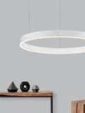 Nova Luce MOTIF LED Pendelleuchte Weiss 50W Steuerbare Lichtfarbe 200x80cm dimmbar 9530210