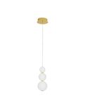 Nova Luce PERLA LED Pendelleuchte Gold 11W Warmweiss 150x10cm 9695301