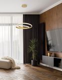 Nova Luce GRANIA LED Pendelleuchte Gold 25W Warmweiss 120x55cm dimmbar 9818510