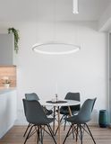 Nova Luce PERTINO LED Pendelleuchte Weiß 38W Warmweiss 150x48cm dimmbar 9853681