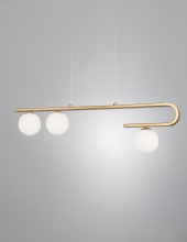 Nova Luce CANTONA Pendelleuchte G9 3-fach Gold 80x10x180cm dimmbar 9960615