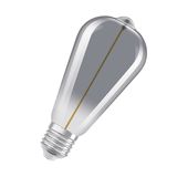 OSRAM Vintage 1906 LED CLASSIC A, Globe Filament Magnet-Stil 2.2W 818 Rauchglas E27 Lampe 60lm 1800K warmweiss wie 6W 4099854049897