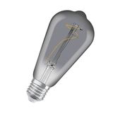 OSRAM Vintage 1906 LED CLASSIC A, Globe 3.4W 818 Rauchglas E27 Lampe 100lm 1800K warmweiss wie 10W 4099854091353