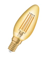 OSRAM Vintage 1906 LED CLASSIC B 4W 824 Gold E14 Lampe 410lm 2400K warmweiss wie 35W 4099854091476