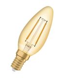 OSRAM Vintage 1906 LED CLASSIC B 1.5W 824 Gold E14 Lampe 120lm 2400K warmweiss wie 12W 4099854091599