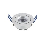 SIGOR LED Einbauleuchte ARGENT FLAT 82mm alu gebürstet Downlight 3000K Warmweiss