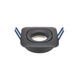 SIGOR Einbaustrahler Eckig 82mm schwarz Downlight schwenkbar