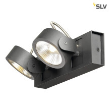 SLV 1000129 KALU LED 2 Wand- und Deckenleuchte schwarz 3000K 60°