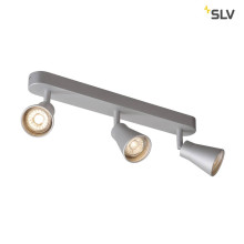 SLV 1000894 AVO CW Triple Indoor Wand- und Deckenaufbauleuchte QPAR51 silber max. 50W