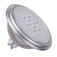 SLV 1005292 QPAR111 GU10, LED Leuchtmittel, Lampe silber 7W 3000K CRI90 25°