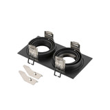 SLV NEW TRIA 155, Deckeneinbauring, L: 17 B: 9 H: 4cm, zweiflammig, IP 20, schwarz 1008007