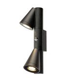 SLV T-TUBE, Wandaufbauleuchte, 2x max. 10W, GU10, double, Sensor, IP44 1008011