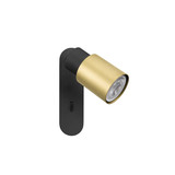 SLV PURI 2.0 Tube, Wand- und Deckenaufbauleuchte, Schalter, rechteckig, 1x max. 6W GU10, schwarz / gold 1008297