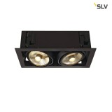 SLV 115550 KADUX 2 ES111 Downlight eckig mattschwarz max. 2x75W