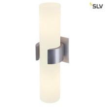 SLV 147529 DENA II Wandleuchte alu brushed Glas teilsatiniert 2xE14 max. 40W