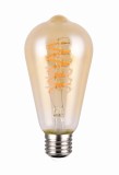 Trio Kolben LED Lampe E27 7W ⌀6,4cm dimmbar Amber warmweiss