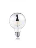 Trio Globe LED Lampe E27  7W ⌀9,5cm dimmbar Chrom warmweiss wie 55w